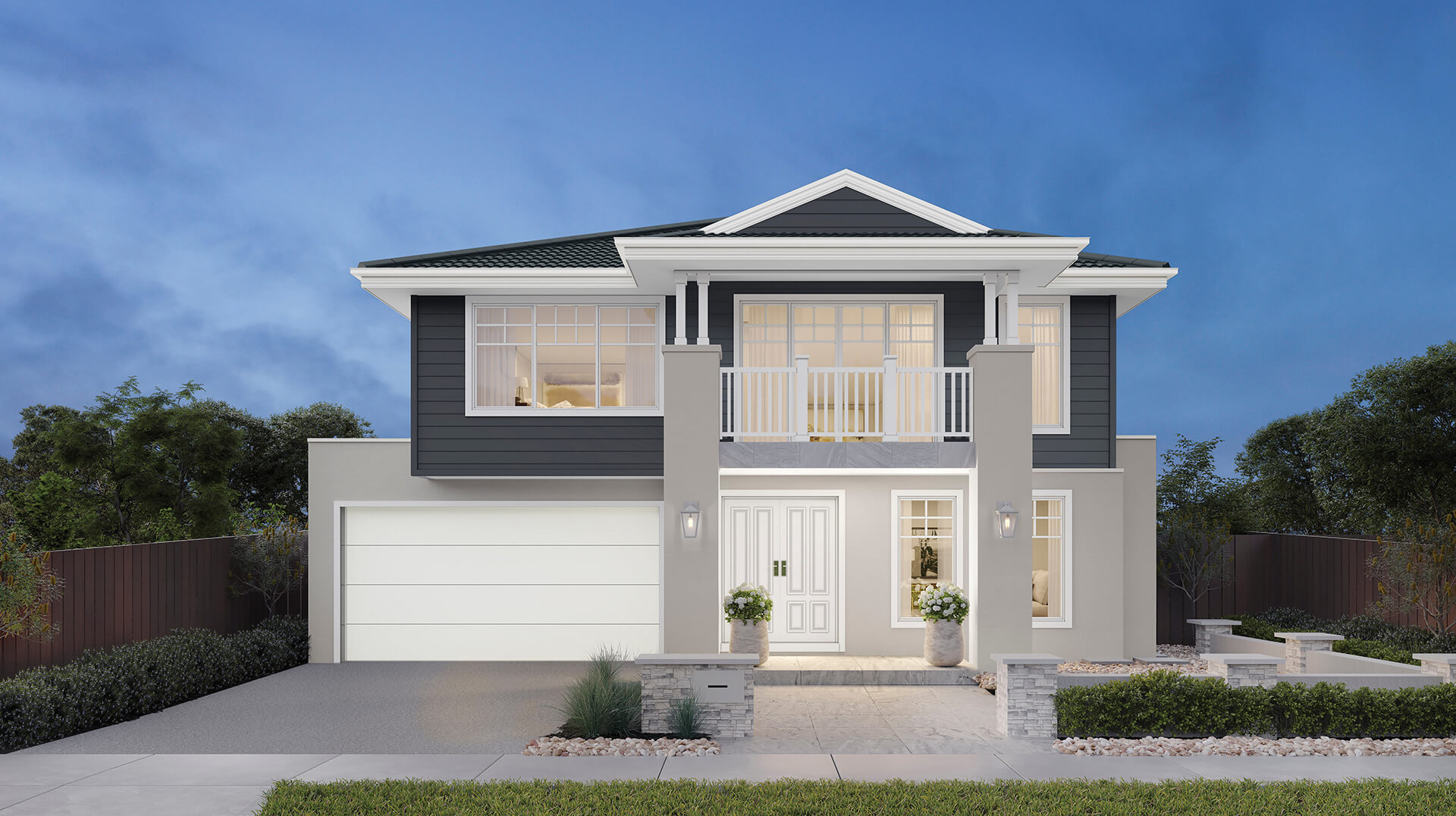 Hamptons Balcony Facade