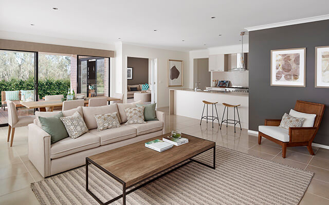living area in the Alexandra home design at Ballarat
